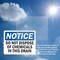 Signmission Do Not Dispose Of Chemicals In This Drain, 14 in W x Rectangle, Plastic OS-2PACK-NS-P-1014-L-15425 - alternate 3